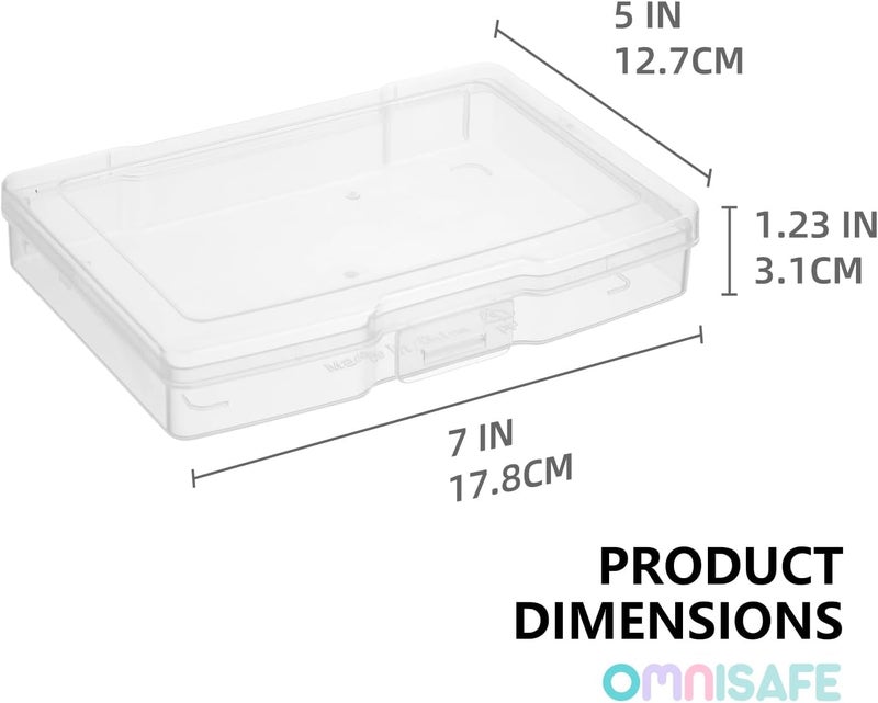 OMNISAFE 5x7 Photo Storage Cases, Plastic Craft Storage Container, Acid-Free Box for Pictures, Crafts, Scrapbooking, Photo Keeper (20) - Image 2